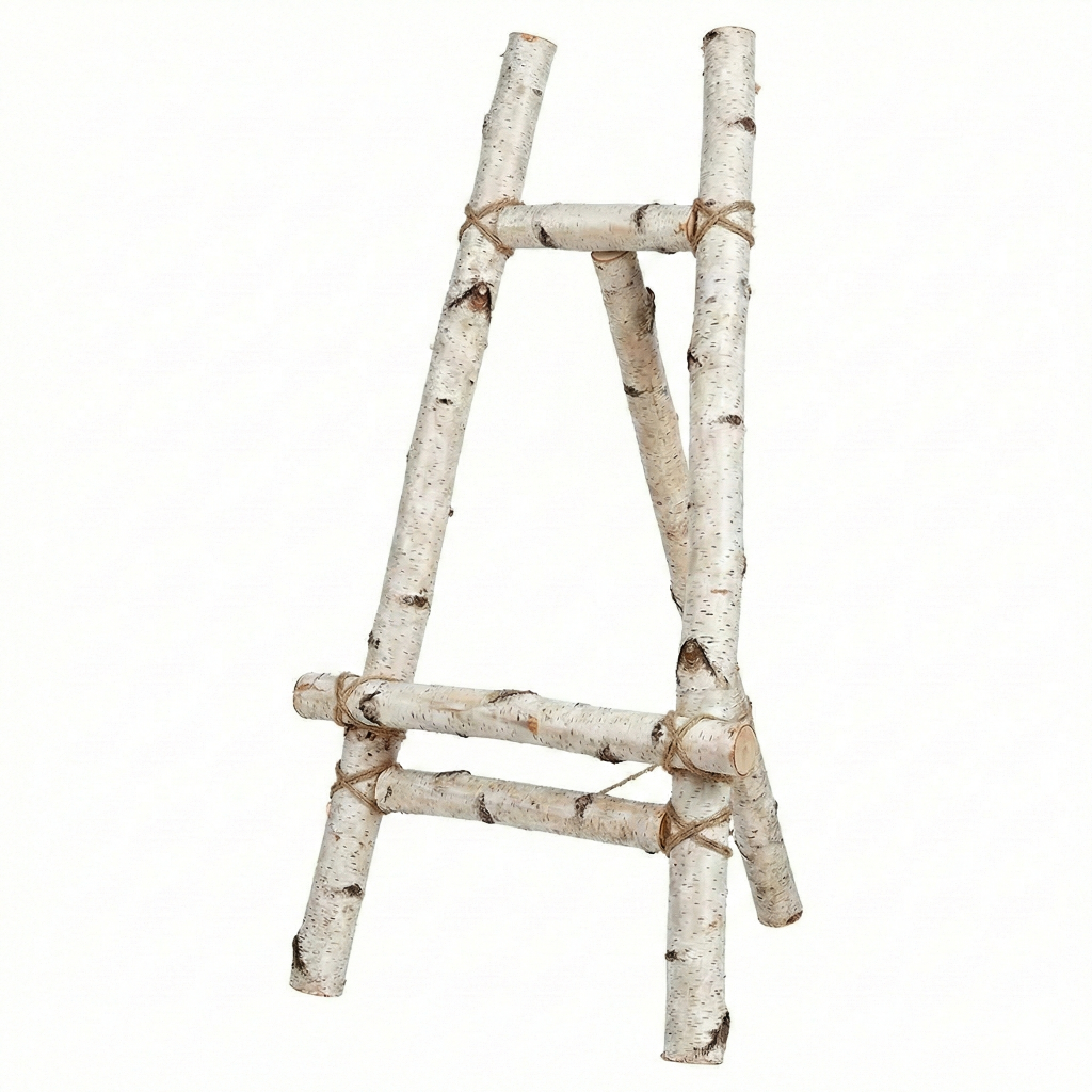 白樺の枝で作られたイーゼル - ハンドメイド作品やアート制作の素材